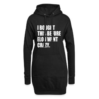 i bought this before elon went crazy - Sweat-shirt à capuche long Femme - noir - Devant