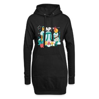 Alles Gute zum Pi-Tag, Mathe-Fauler Lehrer - Hoodie-Kleid - Schwarz - Vorne
