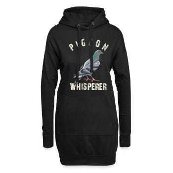 Pigeon Whisperer - Sweat-shirt à capuche long Femme - noir - Devant