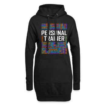 Entraîneur personnel - Mots - Sweat-shirt à capuche long Femme - noir - Devant