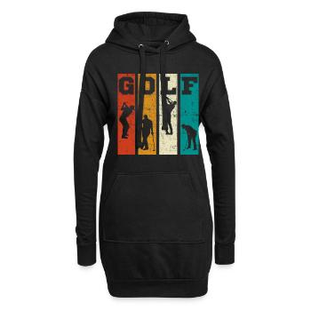 Golf Player Rétro Vintage - Sweat-shirt à capuche long Femme - noir - Devant