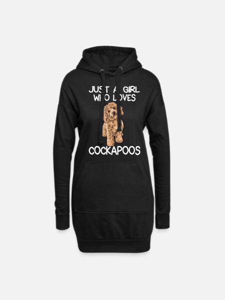 Just A Girl Who Loves Cockapoos - Hoodie Dress - black