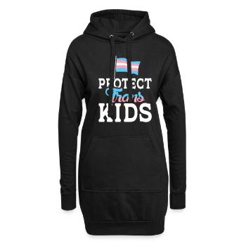LGBT Protect Trans Kids Transgender Flagge - Hoodie-Kleid - Schwarz - Vorne
