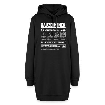 BAUZEICHNER Spruch Beruf Sarkasmus Lustig Humor - Hoodie-Kleid - Schwarz - Vorne