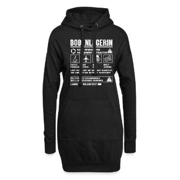 BODENLEGERIN Spruch Beruf Sarkasmus Lustig Humor - Hoodie-Kleid - Schwarz - Vorne