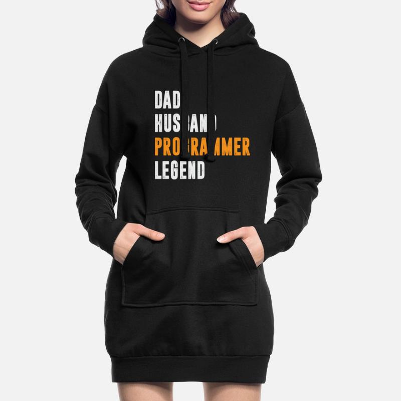 Papa Mari Programmeur Legend Coder Coding Sweat-shirt à capuche long Femme