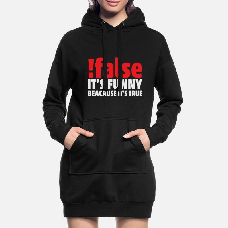 Faux c’est drôle parce que c’est vrai Programmeur Sweat-shirt à capuche long Femme