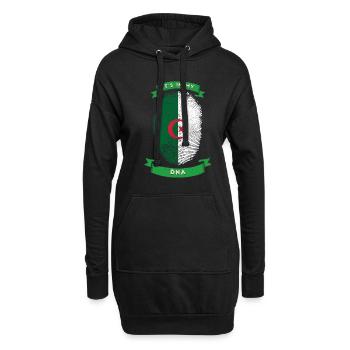 Algeria Flag DNA Country - Hoodie-Kleid - Schwarz - Vorne