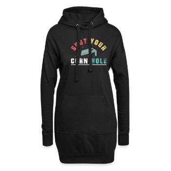 Shut your Cornhole - Hoodie-Kleid - Schwarz - Vorne