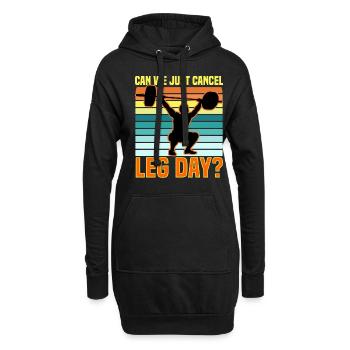 Can We Just Cancel Leg Day? - Hoodie Dress - black - Front