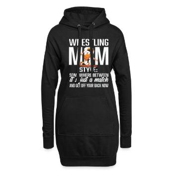 Lutte Mom Style 01 - Sweat-shirt à capuche long Femme - noir - Devant