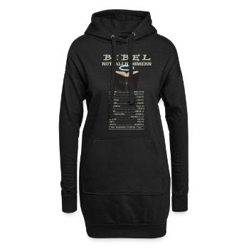 Bibel Notfallnummer Lustige Bibelverse Taufe - Hoodie-Kleid - Schwarz - Vorne