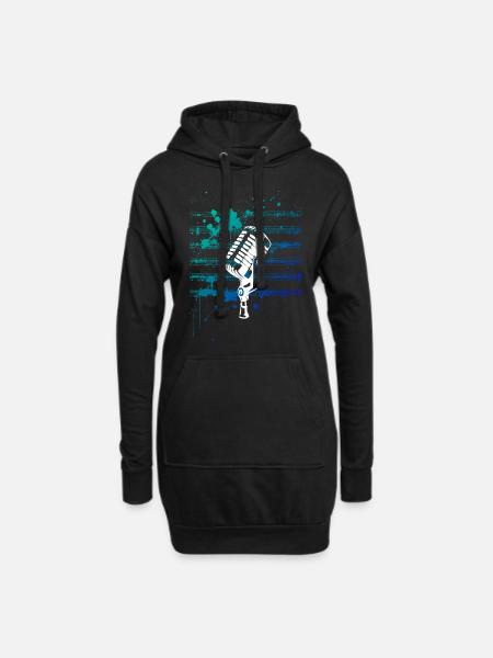 say it with micro - Hoodie Dress - black