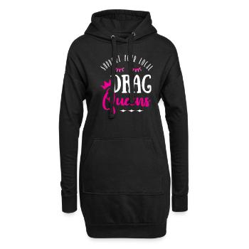 Drag Queens Lashes Local Support LGBTQ-Community - Hoodie-Kleid - Schwarz - Vorne