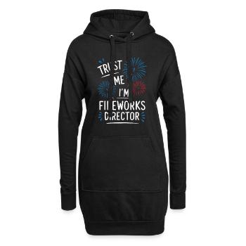 Pyrotechnie Feux d’artifice Pyrotechnie - Sweat-shirt à capuche long Femme - noir - Devant