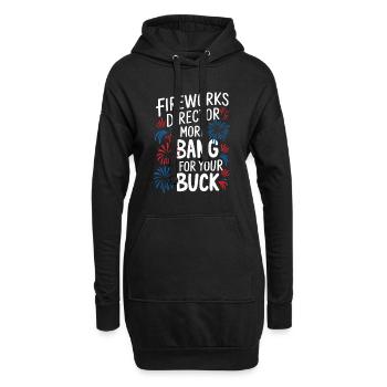 Pyrotechniker Feuerwerk Pyrotechnik - Hoodie-Kleid - Schwarz - Vorne