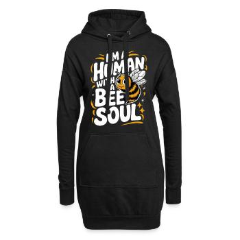 Honigbiene Imker Bienen Biene - Hoodie-Kleid - Schwarz - Vorne