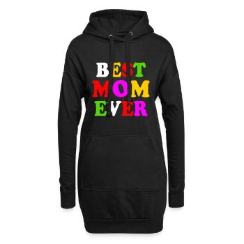 Best mom ever - Hoodie-Kleid - Schwarz - Vorne
