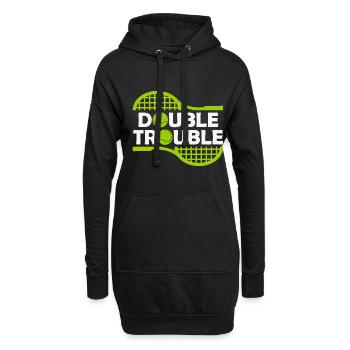 Double Trouble Tennis Ball Lover Quote - Hoodie-Kleid - Schwarz - Vorne