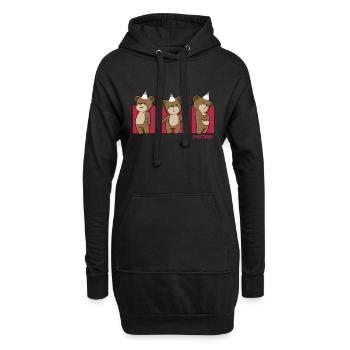 Formation de badminton - Sweat-shirt à capuche long Femme - noir - Devant