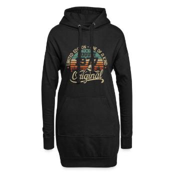 August 1977 Geburtstagsgeschenk - geboren im August 1977 - Hoodie-Kleid - Schwarz - Vorne