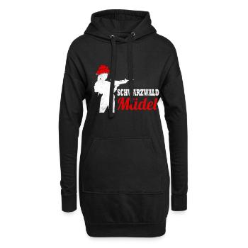 Schwarzwaldmädel Bollenhut Schwarzwald - Hoodie-Kleid - Schwarz - Vorne