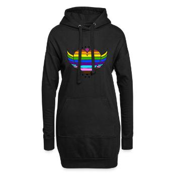 Rainbow Connection Embrace, Happy Pride - Hoodie-Kleid - Schwarz - Vorne
