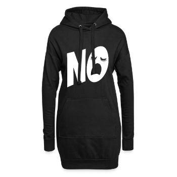 Non, je n’ai rien à faire - typographie - dire - Sweat-shirt à capuche long Femme - noir - Devant