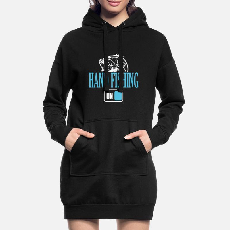 Fischer-Handangelmodus Ein Hoodie-Kleid