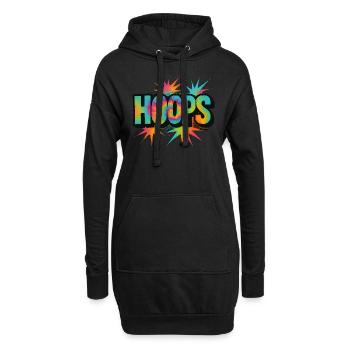 Hoops Basketball Sport Geschenkidee BBall - Hoodie-Kleid - Schwarz - Vorne