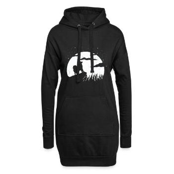 Alaskan Malamute Hund - Hoodie-Kleid - Schwarz - Vorne