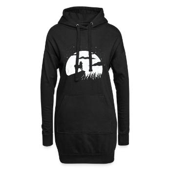 Quai de trèfle de l’Alaska - Sweat-shirt à capuche long Femme - noir - Devant