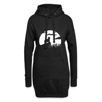 Bearded Collie - Hoodie-Kleid - Schwarz - Vorne