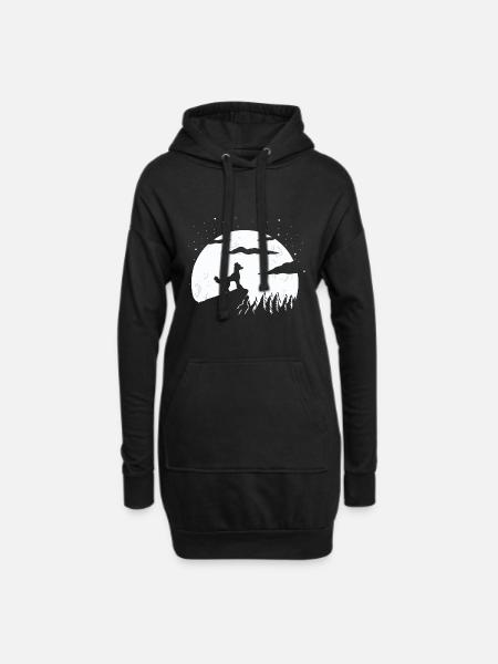 Chinese Crested Dog Chinesischer Schopfhund - Hoodie-Kleid - Schwarz