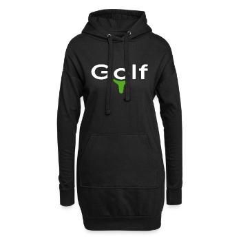 Golf Golfsport Golfspieler Golfplatz Handicap - Hoodie-Kleid - Schwarz - Vorne