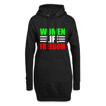 Women life freedom - Sweat-shirt à capuche long Femme - noir - Devant