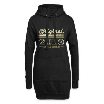 2018 Retro Geburtstag 2018 Original 2018 Vintage - Hoodie-Kleid - Schwarz - Vorne