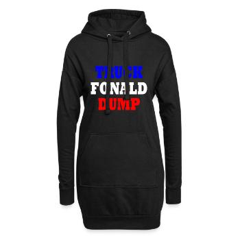 truck fonald dump - Hoodie-Kleid - Schwarz - Vorne
