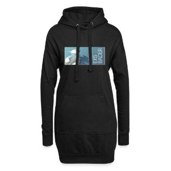 eisbader winterbader kälte winterschwimmer eisbär - Hoodie-Kleid - Schwarz - Vorne