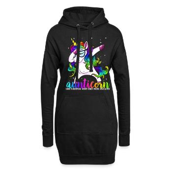 Tante Horn wie eine normale Tante nur super - Hoodie-Kleid - Schwarz - Vorne
