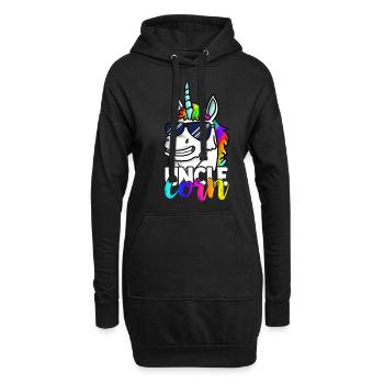 Lustiges Unclecorn Unicorn Onkel Mens Tee Cool - Hoodie-Kleid - Schwarz - Vorne