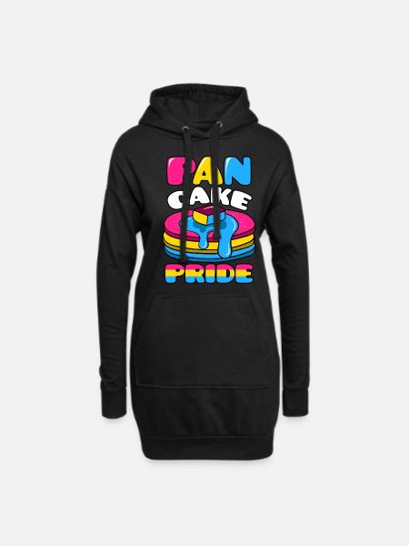 Pan Cake Pride Pansexual - Hoodie Dress - black