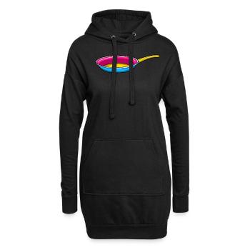 Pan Pansexual - Hoodie-Kleid - Schwarz - Vorne
