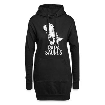 PapaSaurus Meilleur papa Papa Saurus DaddySaurus - Sweat-shirt à capuche long Femme - noir - Devant