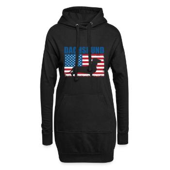 Dackel lustiges Hunde Geschenk - Hoodie-Kleid - Schwarz - Vorne