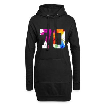 NUMMER 70 JAHRE ALT 70. GEBURTSTAG - Hoodie-Kleid - Schwarz - Vorne