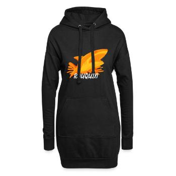 Geschenkidee für ROUX | REGUQUIN | Roter Hai - Hoodie-Kleid - Schwarz - Vorne