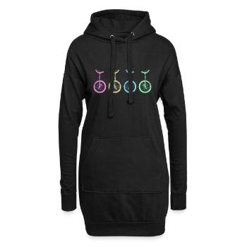 Einradfahren Einrad Einradartist UnicycleVibes - Hoodie-Kleid - Schwarz - Vorne