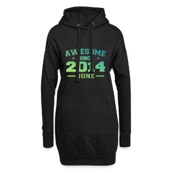 Juin 2014 Anniversaire Année 2014 Juin Cadeau 2014 - Sweat-shirt à capuche long Femme - noir - Devant
