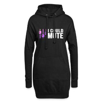 audio tontechnik mischpult synthesizer - Hoodie-Kleid - Schwarz - Vorne